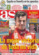 Portada diario AS del 25 de Junio de 2012