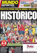 Portada Mundo Deportivo del 2 de Julio de 2012