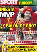 Portada diario Sport del 3 de Julio de 2012