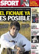 Portada diario Sport del 8 de Julio de 2012