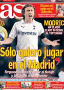 Portada diario AS del 9 de Julio de 2012