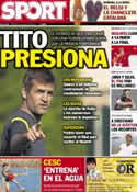 Portada diario Sport del 13 de Julio de 2012