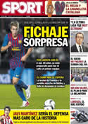 Portada diario Sport del 14 de Julio de 2012