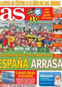 Portada diario AS del 16 de Julio de 2012