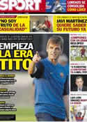 Portada diario Sport del 16 de Julio de 2012