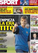 Portada diario Sport del 16 de Julio de 2012