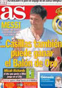 Portada diario AS del 19 de Julio de 2012