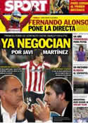 Portada diario Sport del 23 de Julio de 2012