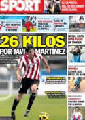 Portada diario Sport del 26 de Julio de 2012