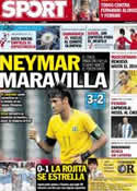 Portada diario Sport del 27 de Julio de 2012