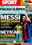 Portada diario Sport del 30 de Julio de 2012