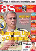 Portada diario AS del 1 de Agosto de 2012