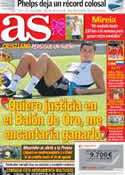 Portada diario AS del 5 de Agosto de 2012