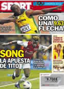 Portada diario Sport del 6 de Agosto de 2012