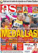 Portada diario AS del 8 de Agosto de 2012