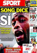 Portada diario Sport del 14 de Agosto de 2012