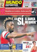 Portada Mundo Deportivo del 14 de Agosto de 2012