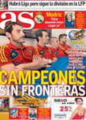 Portada diario AS del 15 de Agosto de 2012