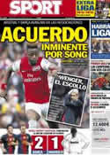 Portada diario Sport del 15 de Agosto de 2012