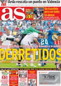 Portada diario AS del 20 de Agosto de 2012