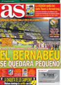 Portada diario AS del 25 de Agosto de 2012