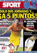 Portada diario Sport del 27 de Agosto de 2012