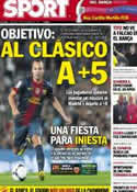 Portada diario Sport del 2 de Septiembre de 2012