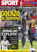 Portada diario Sport del 3 de Septiembre de 2012