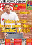 Portada diario AS del 8 de Septiembre de 2012