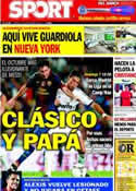 Portada diario Sport del 14 de Septiembre de 2012