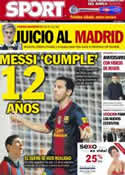 Portada diario Sport del 18 de Septiembre de 2012