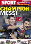 Portada diario Sport del 20 de Septiembre de 2012