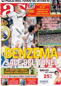 Portada diario AS del 21 de Septiembre de 2012