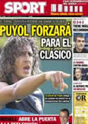 Portada diario Sport del 21 de Septiembre de 2012