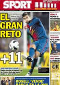 Portada diario Sport del 28 de Septiembre de 2012