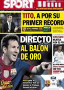 Portada diario Sport del 29 de Septiembre de 2012