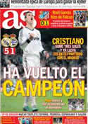 Portada diario AS del 1 de Octubre de 2012