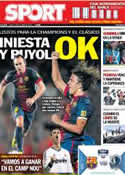 Portada diario Sport del 1 de Octubre de 2012