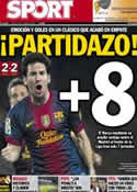 Portada diario Sport del 8 de Octubre de 2012