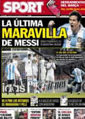 Portada diario Sport del 14 de Octubre de 2012