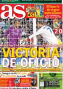 Portada diario AS del 21 de Octubre de 2012