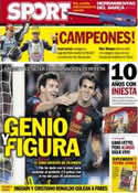 Portada diario Sport del 29 de Octubre de 2012