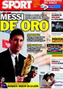 Portada diario Sport del 30 de Octubre de 2012