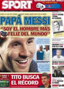 Portada diario Sport del 3 de Noviembre de 2012