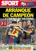 Portada diario Sport del 4 de Noviembre de 2012