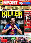 Portada diario Sport del 5 de Noviembre de 2012