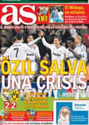 Portada diario AS del 7 de Noviembre de 2012