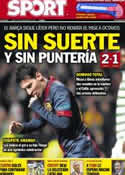 Portada diario Sport del 8 de Noviembre de 2012