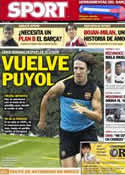 Portada diario Sport del 9 de Noviembre de 2012