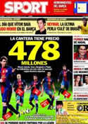 Portada diario Sport del 16 de Noviembre de 2012